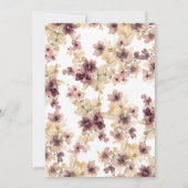 Mauve en gouden Vrijgezellenfeest Kaart (Achterkant)