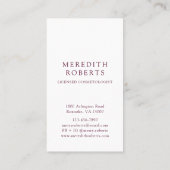 Mauve en Groen Dramatische Brede Strepen Visitekaartje (Achterkant)