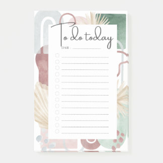 Mauve en groene Abstracte vormen om lijst na te ma Post-it® Notes