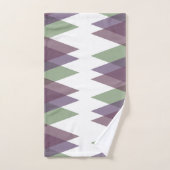 Mauve en groene driehoeken bad handdoek (Handdoek)