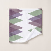 Mauve en groene driehoeken bad handdoek (Wasdoekje)
