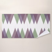 Mauve en groene driehoeken badhanddoek (Badhanddoek)