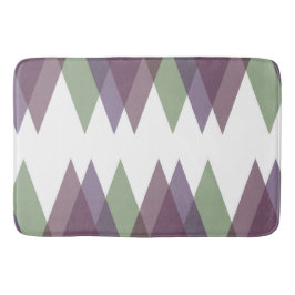 Mauve en groene driehoeken badmat