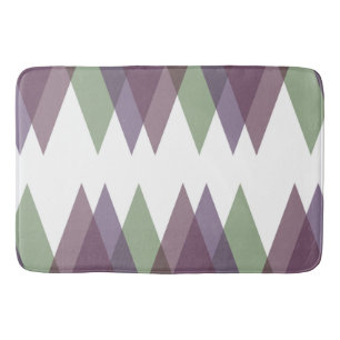 Mauve en groene driehoeken badmat
