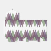 Mauve en groene driehoeken bedankdoosjes (Uitgevouwen)
