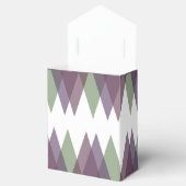 Mauve en groene driehoeken bedankdoosjes (Geopend)