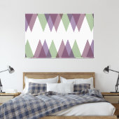 Mauve en groene driehoeken canvas afdruk (Insitu (Slaapkamer))