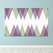 Mauve en groene driehoeken canvas afdruk (Insitu (Houten vloer))