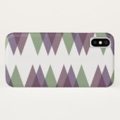 Mauve en groene driehoeken Case-Mate iPhone case (Achterkant (horizontaal))