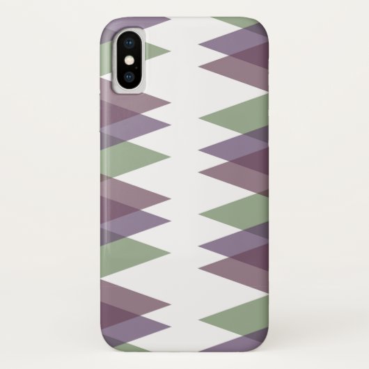 Mauve en groene driehoeken Case-Mate iPhone case (Achterkant)
