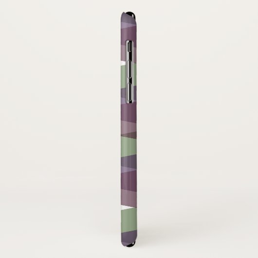Mauve en groene driehoeken Case-Mate iPhone case (Achterkant/links)