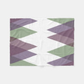 Mauve en groene driehoeken fleece deken (Voorkant (Horizontaal))