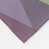 Mauve en groene driehoeken fleece deken (Hoek)
