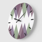 Mauve en groene driehoeken grote klok (Hoek)