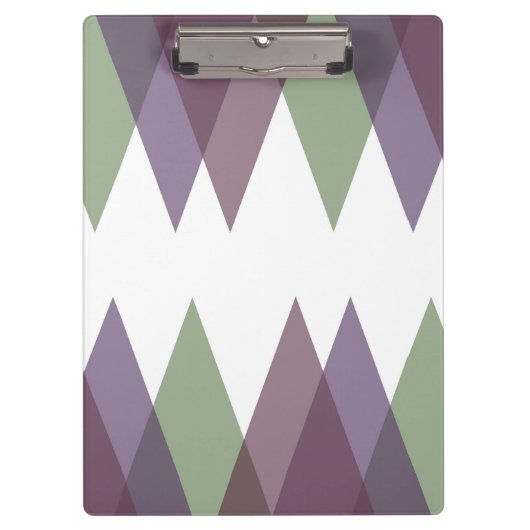 Mauve en groene driehoeken klembord (Voorkant)