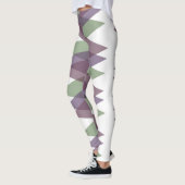 Mauve en groene driehoeken leggings (Links)