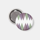 Mauve en groene driehoeken magneet (Voorkant / Achterkant)