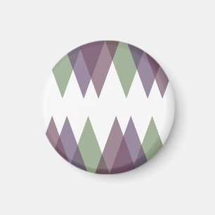 Mauve en groene driehoeken magneet