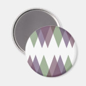 Mauve en groene driehoeken magneet (Voorkant / Achterkant)
