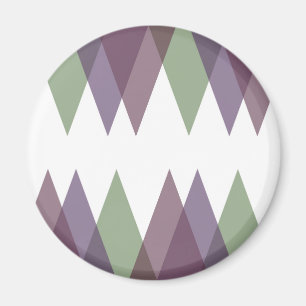 Mauve en groene driehoeken magneet