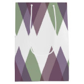 Mauve en groene driehoeken medium cadeauzakje (Achterkant)