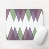 Mauve en groene driehoeken muismat (Met muis)