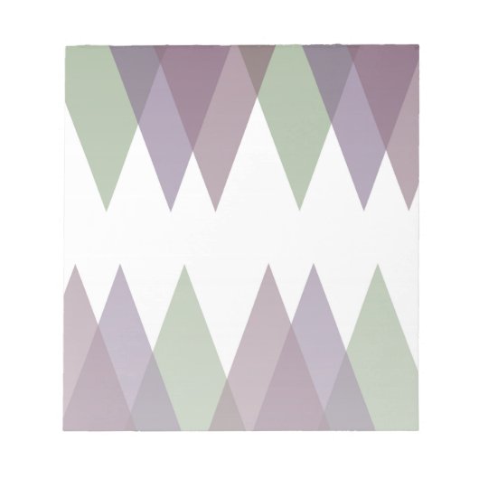 Mauve en groene driehoeken notitieblok (Voorkant)