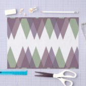 Mauve en groene driehoeken tissuepapier (Craft)