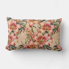 Mauve en koperen lelies op Tan Kussen