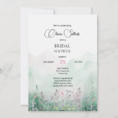 Mauve en Mint Meadow Vrijgezellenfeest Kaart (Voorkant)