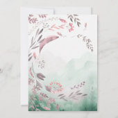 Mauve en Mint Meadow Vrijgezellenfeest Kaart (Achterkant)