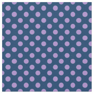 Mauve en Navy Blue Polka Dots Fabric Stof