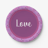 Mauve en Paars Papieren Bordje (Voorkant)