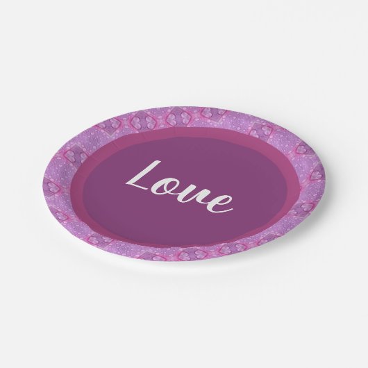 Mauve en Paars Papieren Bordje (Gekanteld)
