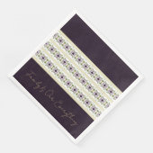 Mauve en Paarse Bloemen Servet (Hoek)