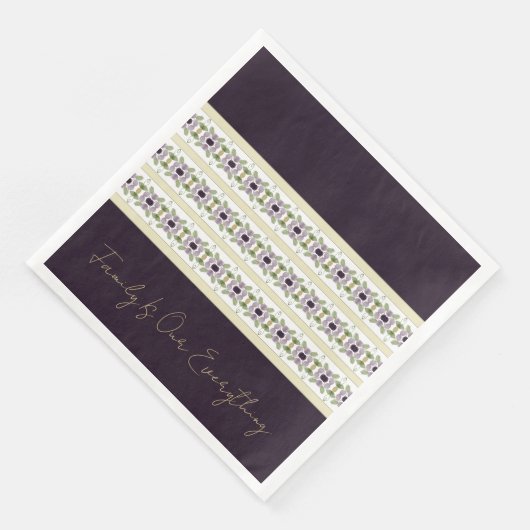 Mauve en Paarse Bloemen Servet (Hoek)