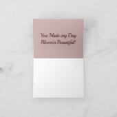 Mauve en Paarse Dahlia Waterverf Floral Bedankkaart (Binnen)