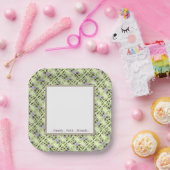 Mauve en Paarse Patterned Papieren Bordje (Feest)