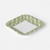 Mauve en Paarse Patterned Papieren Bordje (Gebogen)