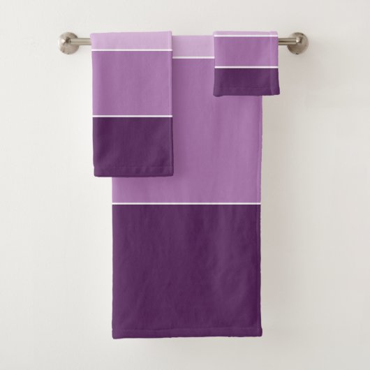 Mauve en Paarse streep Bad Handdoek (Insitu)