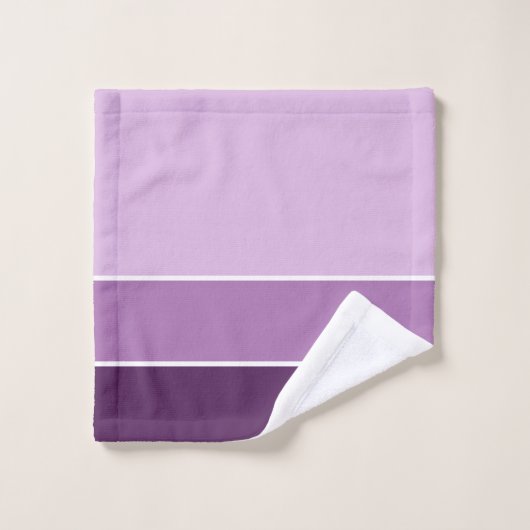 Mauve en Paarse streep Bad Handdoek (Wasdoekje)