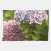 Mauve en roze hydrangeas theedoek (Horizontaal)