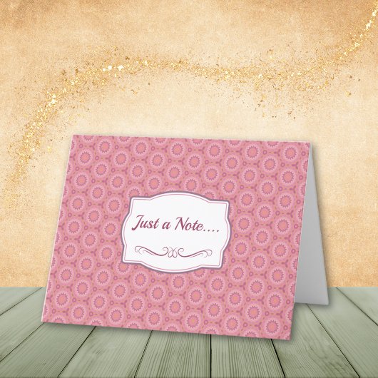 Mauve en Roze Patroon Notitiekaarten