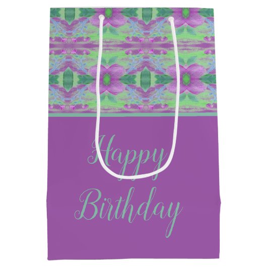 Mauve en turkoois medium cadeauzakje (Achterkant)