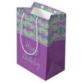 Mauve en turquoise medium cadeauzakje (Achterkant Gekanteld)