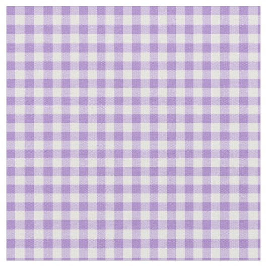 Mauve en White Check Gingham Fabric Stof (Close Up)