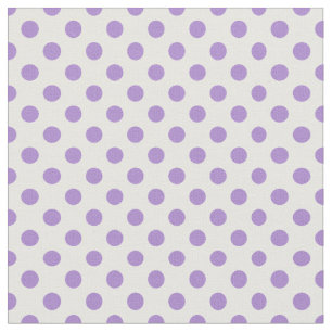  Mauve en White Polka Dots Violets Fabric Stof