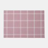 Mauve en White WindowPane Check Deurmat (Voorkant)
