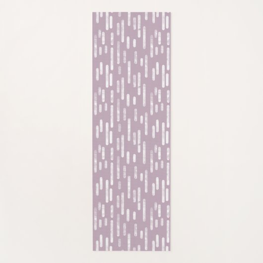 Mauve en witte inktronde lijnen patroon yogamat (Voorkant)