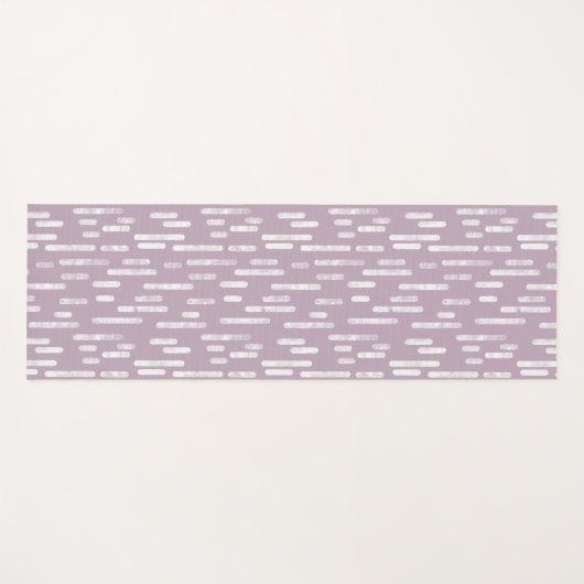 Mauve en witte inktronde lijnen patroon yogamat (Voorkant (horizontaal))